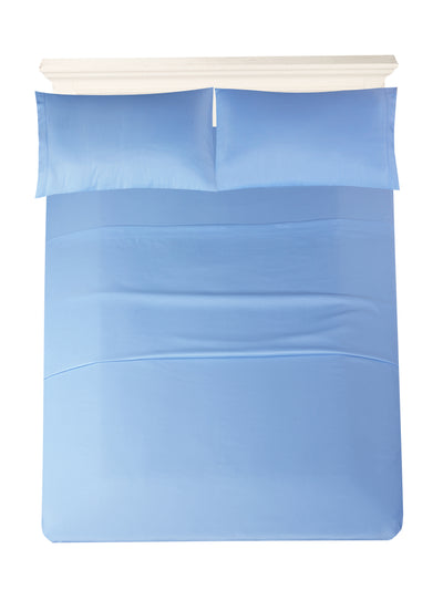 Basic Microfiber Twin Blue Sheet Set
