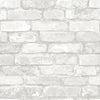 Grey and White Brick Peel & Stick Wallpaper